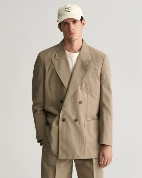 Americana de traje extragrande con doble botonadura Safari