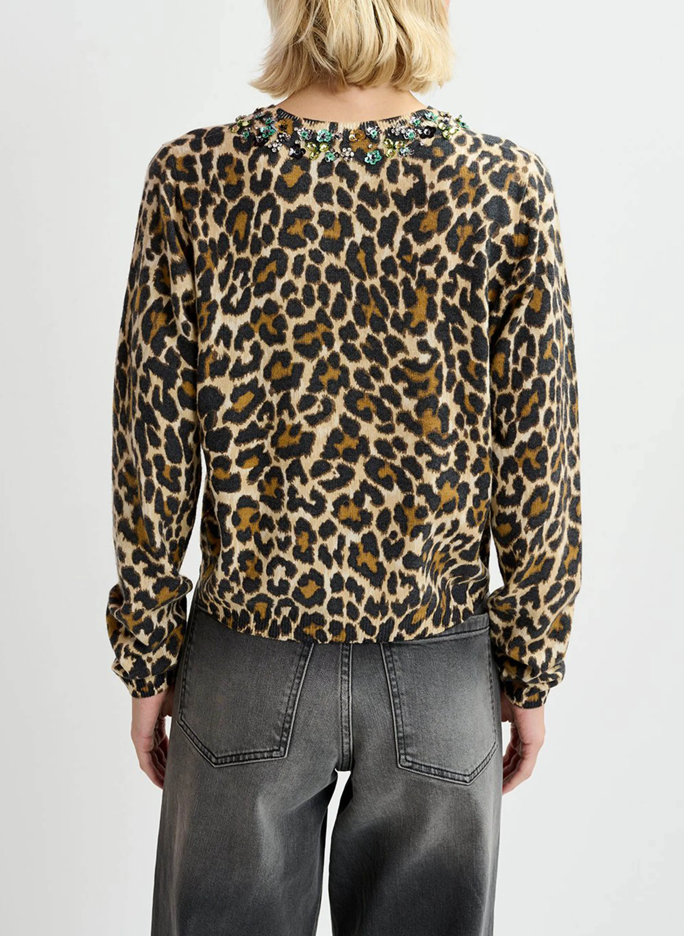ESSENTIEL ANTWERP GALLER - Jersey corto con cuello de lúrex en marron