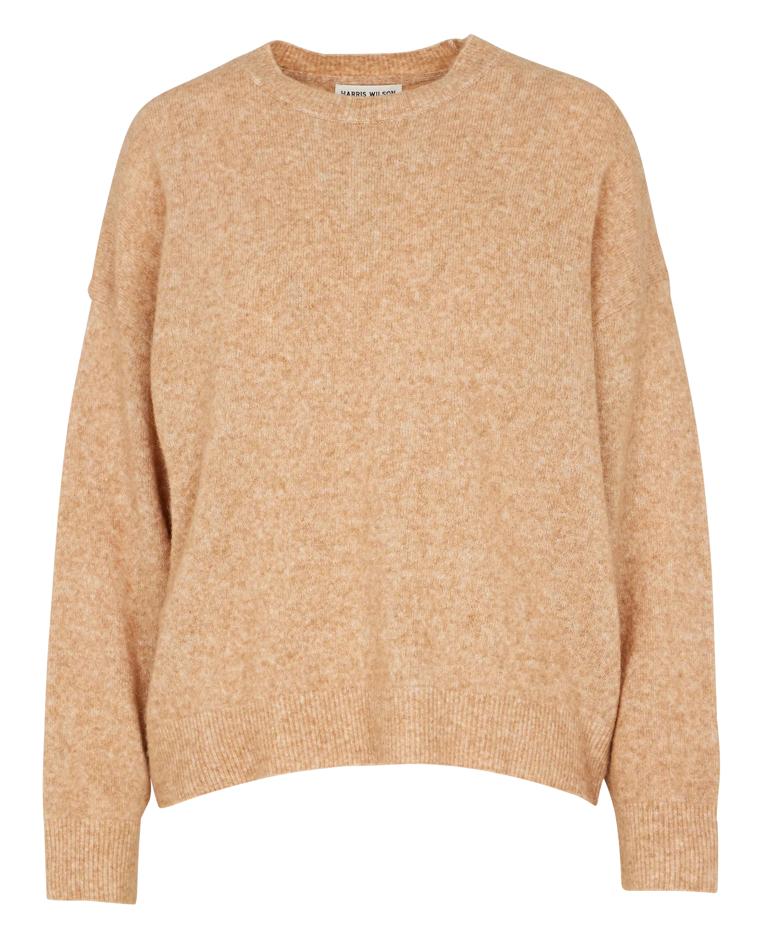 HARRIS WILSON EMMAEL - Jersey oversize de mezcla de lana con cuello redondo en marron
